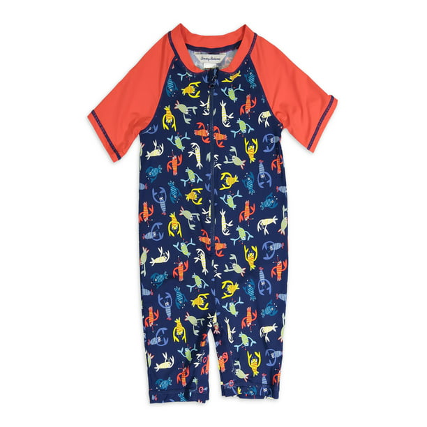 HUANQIUE Baby/Toddler Girl Swimsuit Long Sleeve One-Piece Swimwear Rashguard 